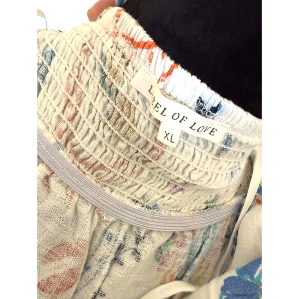 Label of Love Linen Blend Sundress SZ XL Adjustable Straps - Picture 3 of 12